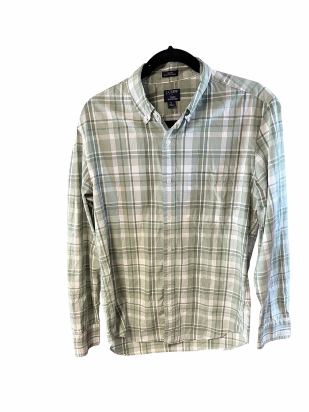 J.Crew Factory Slim Untucked Flex Washed Plaid Casual Shirt NWT